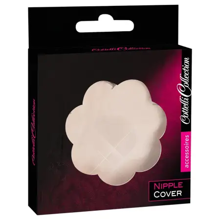 Cottelli Nipple Cover - virág mellbimbó tapasz - natúr (12db)