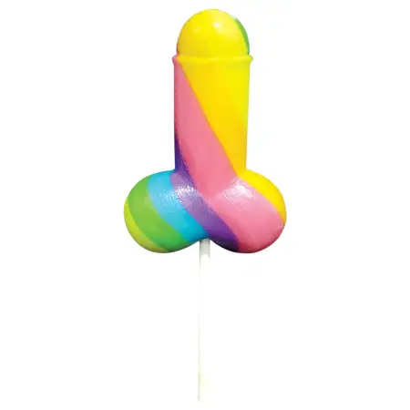 Rainbow Cock Pop - színes péniszes nyalóka (85g) - gyümölcsös