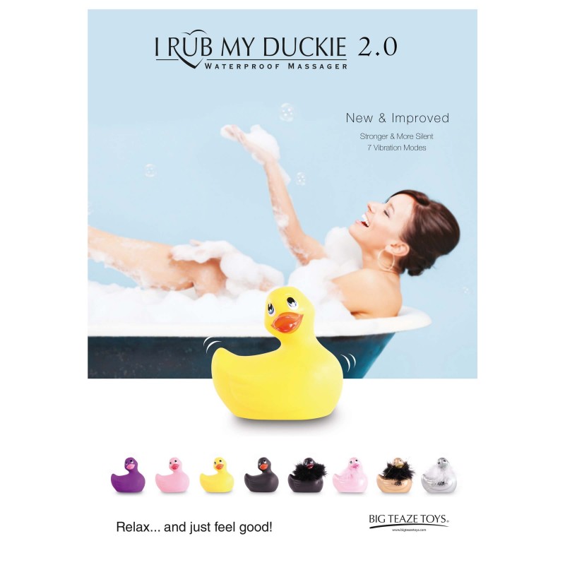 My Duckie Paris 2.0 - játékos kacsa vízálló csiklóvibrátor (fekete) 30299 termék bemutató kép